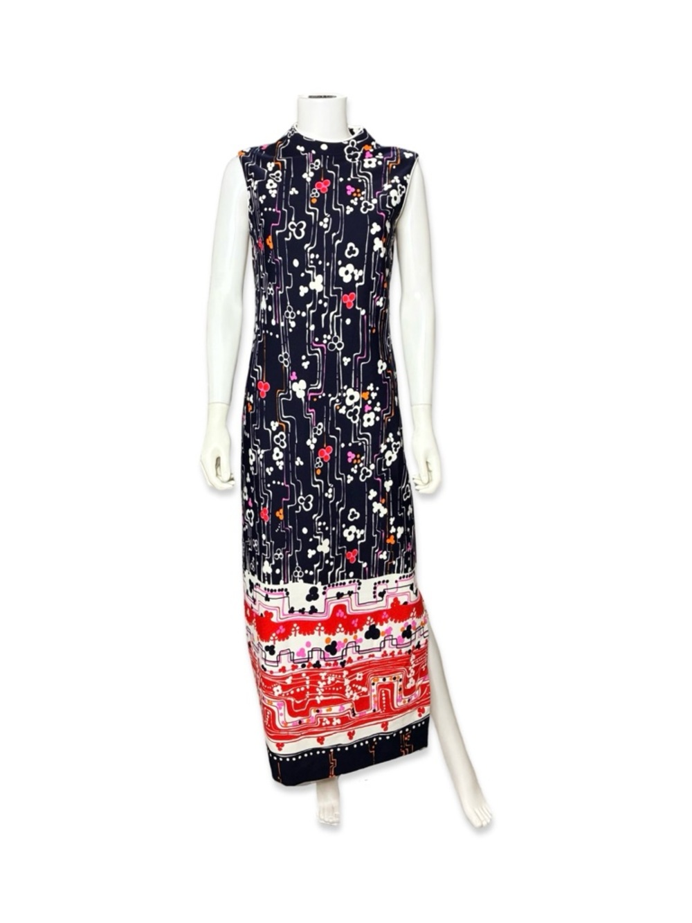 Kay Windsor Vintage 60s 70s Mod Floral Maxi Dress